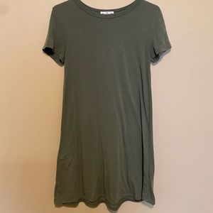 Green t-shirt dress